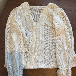 Ecru Crochet Arlyne Blouse - Easy Clothes